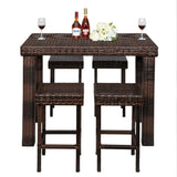 ZUN Bar Stool-Table and Chair Set of 4 Brown Gradient（Only 4 bar chairs included） 99689671