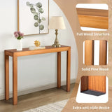 46 inch Pinewood Table, Console Table Entrance Table, Narrow Sofa Table for Living Room 52405721