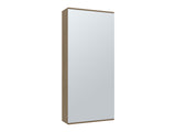 FM FURNITURE Queen Creek Shoe Rack with Mirror and One Door, Natural Oak B128P293869