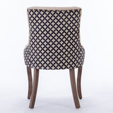ZUN A&A Furniture, Ultra Side Dining Chair, Thickened fabric chairs with neutrally toned solid wood W1143P154099