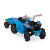 ZUN 6V Kids Electric ATV, Toddler Ride on Car with Trailer, Music, Bluetooth Power Display for Boys W2181P164288