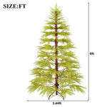 ZUN 6ft Artificial Christmas with 300 LED Lights and 600 Branch Tips, Imitation Cypress Leaf Xmas N710P181792F