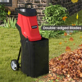 15 Amp Electric Wood Chipper - 4000 RPM, 1.77" Max Diameter, 151 Reduction Rate with 12-Gallon 89409897