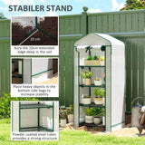 4 Tier Mini Small Greenhouse White 28956440