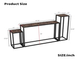 3-Piece Console Table Set, Narrow Entryway Table with Industrial Edge Wrapped Design, Space-Saving 36685009