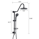Handshower Shower Head with Handheld Shower System with 8" Rain Shower Head W121949749