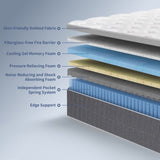 Twin Size Mattress in a Box 12 Inch Memory Foam Hybrid Mattress with Pocketed Springs Medium Firm 05382644