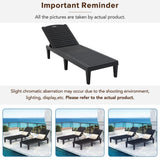 2-Piece Outdoor Chaise Lounges Resin Pool Lounge Chairs Outdoor Chaise Lounge Chair Set with N719P293384B