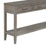U_STYLE Contemporary 3-Drawer Console Table with 1 Shelf, Entrance Table for Entryway, Hallway, N711P234485E