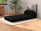 Convertible Corduroy Lounge Chair with Tufted Design, Full Foam Support, Fold-Out Sleeper & 46720776