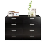 ZUN FCH 8 Drawer Double Dresser for Bedroom, Wide Storage Cabinet for Living Room Home Entryway, Black 98134933