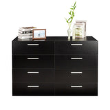 ZUN FCH 8 Drawer Double Dresser for Bedroom, Wide Storage Cabinet for Living Room Home Entryway, Black 98134933