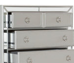 ZUN Modern Traditional Style 1pc Bedroom Chest of Drawers Embossed Textural Fronts Silver Finish B01152307