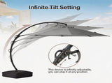 Cantilever Patio Umbrella 12ft Offset Cantilever Patio Umbrella With Base Included Large Round 28162233