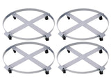 4Pcs Dolly for 55 Gallons,Barrel Dolly with 4 Swivel Caster Wheels,Heavy Duty Steel Frame W46577449