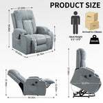 ZUN Infinite Position Single Motor Up to 350 LBS Power Lift Recliner Chair for Elderly, Heavy Duty 57463493