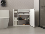 Medicine Cabinet, 1 Door, 7 Shelves, White B097P369426