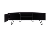 TV Stand, 1 Door, 3 Shelves, 4 Legs, Black B097P350288