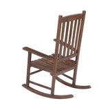 ZUN Outdoor Acacia Wood Rocking Chair Brown, Rustic Traditional Patio Rocker Chair 1 PC Single Pack W2640P207936