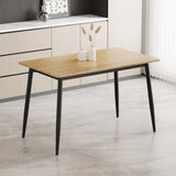 Modern minimalist wood grain tabletop dining table, stylish dining table, kitchen dining table, W1727P229029