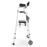 Elderly Rehabilitation Walker 2 Modes, Soft Seat, 5" Wear-Resistant Wheels, 1-Click Fold, 11211392