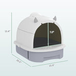 ZUN Cat Litter Box、Cat Litter Box Enclosure 81310924