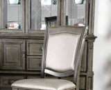 Glorious Classic Traditional Dining Chairs Gray Color Solid wood Leatherette Cushion Seat Set of 2pc B011115502