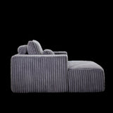 62.5-Inch Corduroy Sponge Sofa Lounge Chair with Removable footrest,No Assembly Required,Fluffy W834P206049