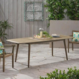 ZUN Outdoor Acacia Wood Expandable Dining Table, Gray 65428.00GRY