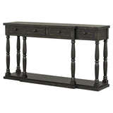 U_STYLE Retro Senior Console Table for Hallway Living Room Bedroom with 4 Front Facing Storage WF312987AAB