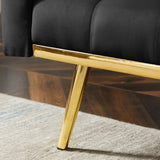 BLACK Convertible Folding Futon Sofa Bed , Sleeper Sofa Couch for Compact Living Space. W58842966