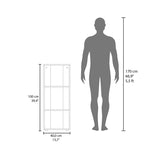 Eco 39" Tall Four-Tier Bookcase, Living Room, Storage Cabinet, Shelves White B200P253720