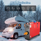 All in One 8KW 12V-24V Portable Diesel Air Heater with Muffler, Remote Control, LCD Monitor, Fast 65595654