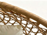 Foldable Hanging Egg Chair with Stand, HDPE Rattan Wicker Swing Chair with Cushion, Heavy Duty Frame 26542188