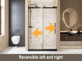 Frameless Single sliding shower door 48 "W x 76" H, 1/4 " Clear Tempered Glass, Explosion W1675P412309