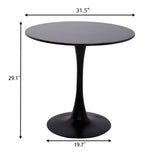 Modern Round Dining Table, 31.5'' Kitchen Dining Room Furniture, Coffee Table, Leisure Table, 07658051