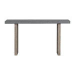 ZUN U_STYLE Uniquely Designed Oak Veneer Console Table with Distinctive Side Shapes, Suitable for N711P170550E