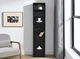 8-Tier Media Tower Rack, CD DVD Slim Storage Cabinet with Adjustable Shelves, Tall Narrow Bookcase W487P318935