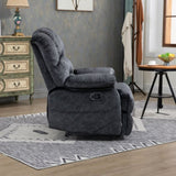 ZUN Large Manual Recliner Chair in Fabric for Living Room, Gray 54543281