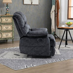 ZUN Large Manual Recliner Chair in Fabric for Living Room, Gray W1803130584