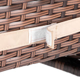 Set of 2 Patio Wicker Barstools, Outdoor Bar Height Chairs with Seat Cushions & Footrests for Patio 55928616