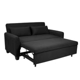 Oversized 61'' Convertible Sleeper Sofa Bed, 2-Seater Loveseat Sofa w/Pockets, Adjustable Backrest W2795P323247