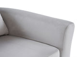 Half Disassembled Single Chair With Gold Feet And Pedals Flannelette Indoor Leisure Chair Light Gray 57652895