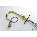 Single Handle High Arc Pull Out Kitchen Faucet,Single Level Stainless Steel Kitchen Sink Faucets W2287141939