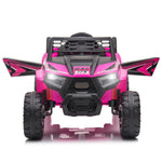 ZUN 12V kids Ride On Mini UTV, Electric Car with Front LED Lights and Horn, Single Seat with a Safety W2181P160710