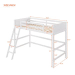 ZUN Solid Wood Twin Size Loft Bed with Ladder 67814583