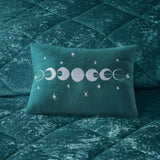 Full/Queen Velvet Duvet Cover Set with Throw Pillow B03596057