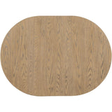 5-Piece Farmhouse Dining Table Set Wood Round Extendable Dining Table and 4 Upholstered Dining 80008681