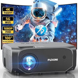 ZUN Projector with 5G WiFi and Bluetooth, Native 1080P Portable Outdoor Video Projector 4K Supported, 31468217