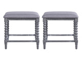 26''Counter Stools,Set of 2 with Upholstered Seat, Solid Acacia wood Frame, Foam-Padded Seat, Open N780P339749G